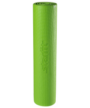 Коврик для йоги FM-102, PVC, 173x61x0,3 см, с рисунком, зеленый