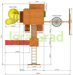 Детская площадка IgraGrad Клубный домик Макси с трубой, фото 4