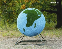 Топиари глобус, d=100 см/Н=205 см - газон Eco, фото 2