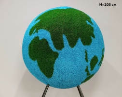 Топиари глобус, d=100 см/Н=205 см - газон Eco, фото 1