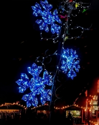 Световая фигура Светящаяся снежинка двухсторонняя 0,8 м