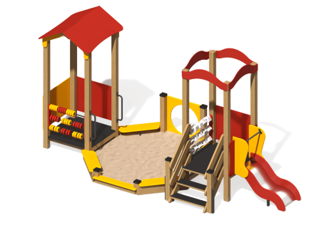 Песочный дворик ПС-55.2 для детской площадки, фото 1