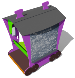 Игровой комплекс Вагон №1 ВСТ 1121 для детской площадки, фото 2 Игровой комплекс Вагон №1 ВСТ 1121 для детской площадки, фото 2