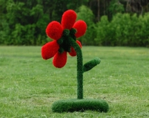 Топиари цветок, h=196 см, цвет на выбор - газон Eco + Deluxe