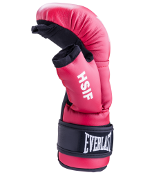 Перчатки для рукопашного боя HSIF RF3110, 10oz, к/з, красный, фото 2