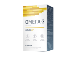 Добавка Level Up Omega-3 35% с витамином Е, 60 капсул
