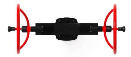 Рули (положение сидя) красный - Уличный тренажер - СТ 106-11, фото 5