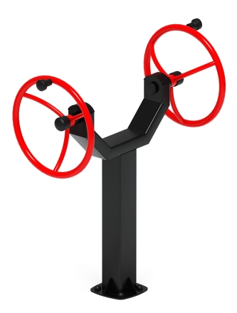 Рули (положение сидя) красный - Уличный тренажер - СТ 106-11, фото 3