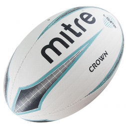 Мяч для регби матчевый &quot;MITRE Crown&quot;, р. 5, бело-черно-бирюзовый