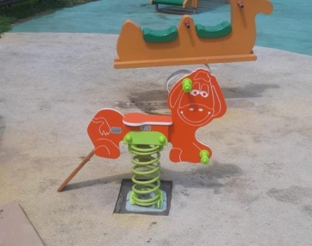 Качалка на пружине Graphics Ослик для детской площадки, фото 2