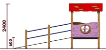 Домик с пандусом 0106002 для детей с ограниченными возможностями для уличной площадки