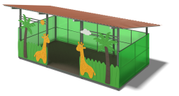 Теневой навес Жирафы ЛГТН-4,2х6-ПКФ-Ж для детской площадки, фото 1