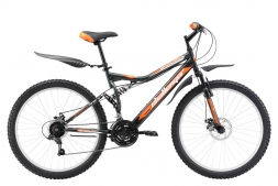 Велосипед Challenger Enduro Lux FS 26 D серо-оранжевый 18''