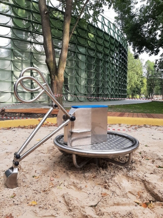 Песочный экскаватор двухместный (нержавеющая сталь), фото 8