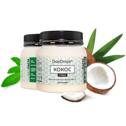 Кокосовая паста со стевией, в пластике, 250г, фото 1