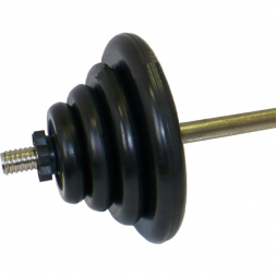 Штанга тренировочная MB Barbell чёрная 44 кг