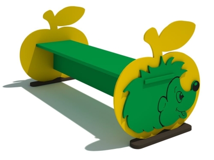 Детская скамейка Ёжик для игровой площадки, фото 1