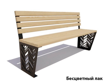 Парковая скамейка Гарнизон, Сосна (без подлокотников) 1,2 м, фото 1