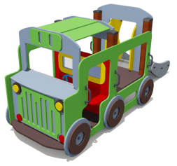 Игровой комплекс Машинка с горкой ВСТ 1119 для детской площадки, фото 1 Игровой комплекс Машинка с горкой ВСТ 1119 для детской площадки, фото 1