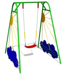 Детские качели Рассвет К008 с сидением К046 для игровых площадок, фото 1 Детские качели Рассвет К008 с сидением К046 для игровых площадок, фото 1