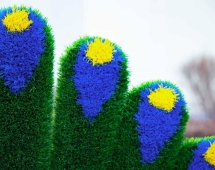 Топиари павлин Григориан, h=155 см - газон Eco