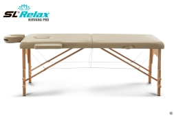 Массажный стол Relax Nirvana Pro бежевая кожа, фото 2