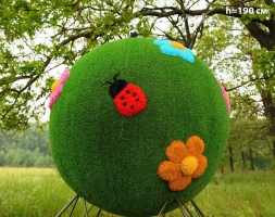 Топиари шар Поляна, h=135 см - газон Eco, фото 4