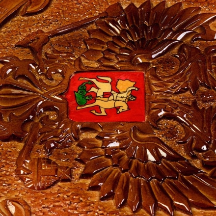 Нарды резные ручной работы &quot;Герб МВД&quot;, фото 1