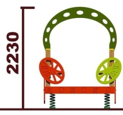 Беседка на пружинах Телега 06023 для детской площадки, фото 3
