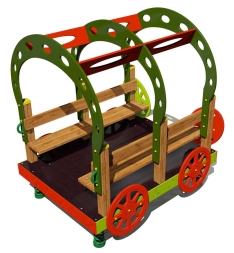 Беседка на пружинах Телега 06023 для детской площадки, фото 2