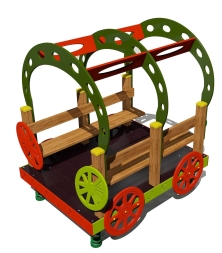 Беседка на пружинах Телега 06023 для детской площадки, фото 1