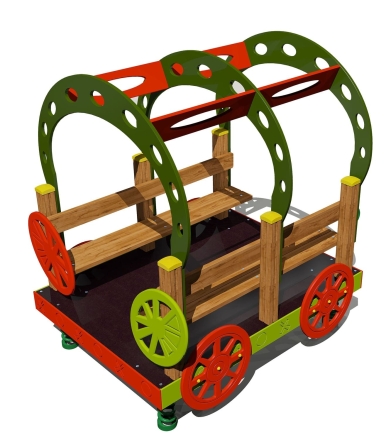 Беседка на пружинах Телега 06023 для детской площадки, фото 1