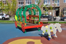 Беседка на пружинах Телега 06023 для детской площадки, фото 5