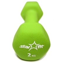 Гантель неопреновая DB-201 2 кг, зеленая