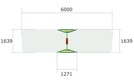 Детские качели Луг К007 с сидением К046 для игровых площадок, фото 4