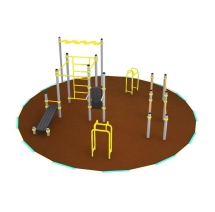 Овальная площадка для воркаута №4. Уровень - двор. 50 кв.м. W-1.7.4 Овальная площадка для воркаута №4. Уровень - двор. 50 кв.м. W-1.7.4