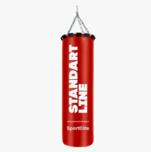 Мешок боксерский SportElite STANDART LINE 120см, d-34, 45кг, красный
