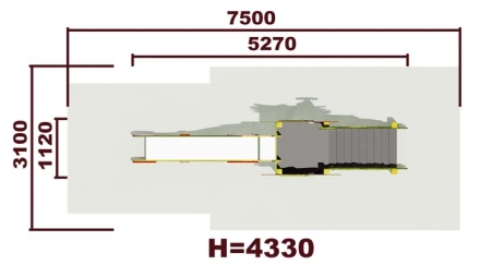 Горка Царевна-лягушка 08015 H=1500 для детской площадки, фото 3