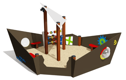 Песочница Кораблик ВСТ 2152 для детской площадки, фото 2