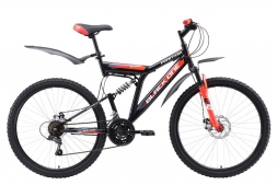 Велосипед Black One Phantom FS 26 D чёрный/красный/белый 16&quot;