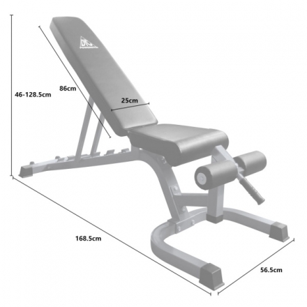 Скамья силовая универсальная DFC черная/серая, фото 2
