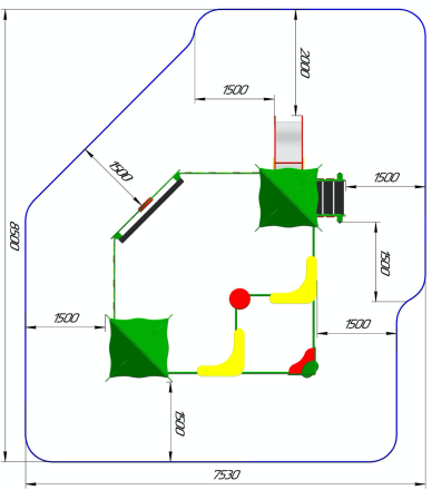 Песочный дворик Лесная поляна ПС-09 с горкой для детской площадки, фото 4