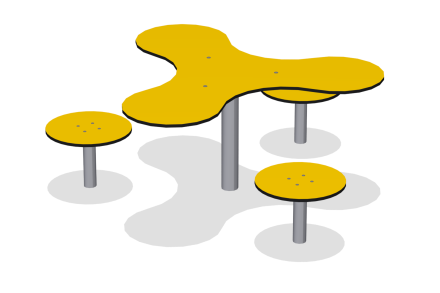 Детский столик Нико МФL-01 со стульчиками для игровой площадки, фото 1