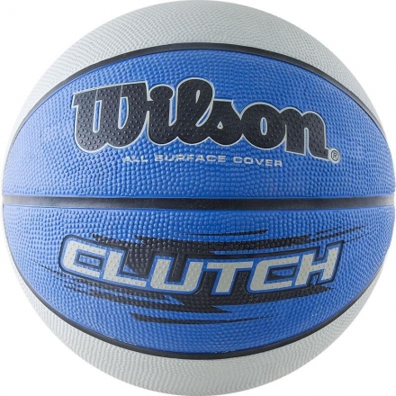 Мяч баскетбольный WILSON Clutch 295, размер 7, резина, бутил. камера,  сине-черно-серый, фото 1