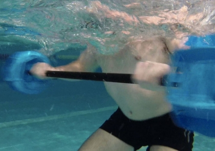 Акваштанга Hydrorevolution Aquastrength Barbell HR\ASBBB-CP\00-00-00 среднее сопротивление, 90 см, синий, фото 4