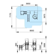 Детский игровой комплекс &quot;Каскад&quot; ТE913 