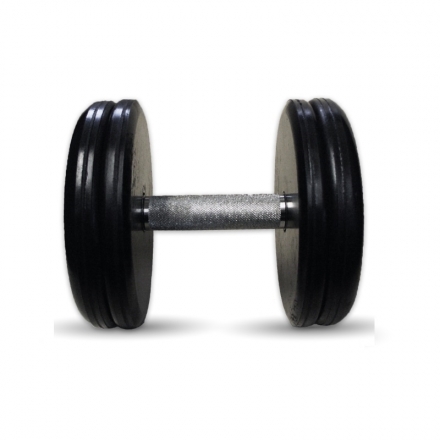 Гантель Barbell 21 кг классик с вращающейся ручкой хром, фото 1