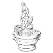 Фонтан античный "Девушка у родника" артикул 339