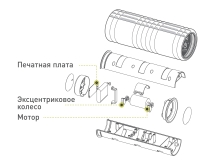 Вибрирующий массажный цилиндр GRID Vibe, 30,5 см