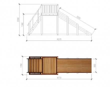 Зимняя деревянная горка “Зима wood”-2, фото 6
